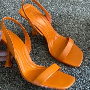 Orange Zara heels